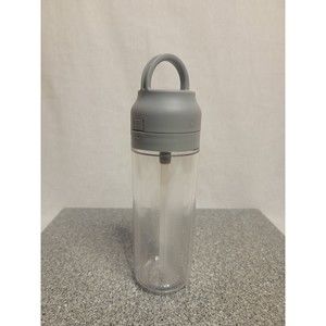 Nespresso Nomad Collection Ice Tea / Coffee Bottle Large Grey w/ Straw